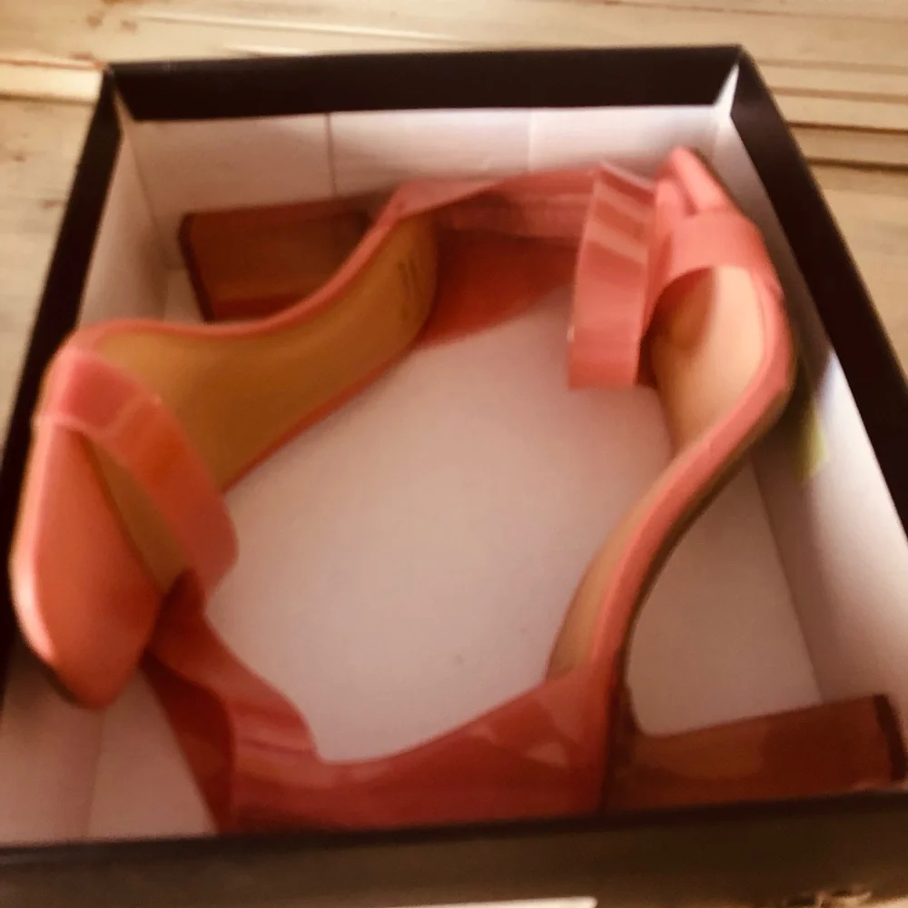 INC International Concepts Women's Pink Block Heel Sandals - Picture 2 of 4